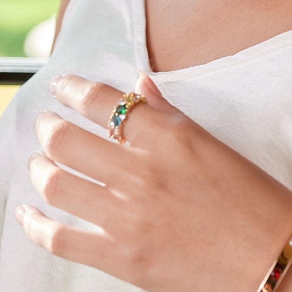 Park Lane Multicolor Gemstone Gold Ring - Picture 2 of 2